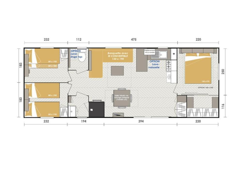 Mobil Home Rainbow, Camping Les Dunes De Contis Saint-Julien-en-Born Kamer foto